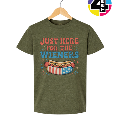 Just Here For The Weiners Youth Tee