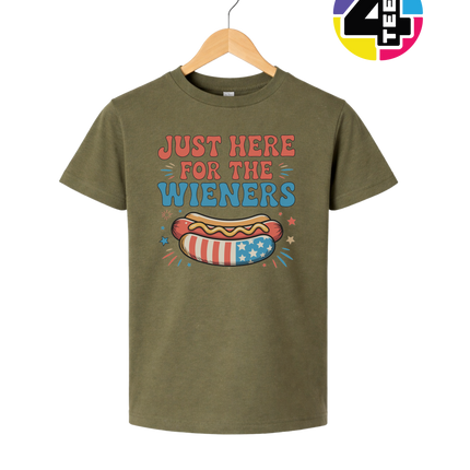 Just Here For The Weiners Youth Tee