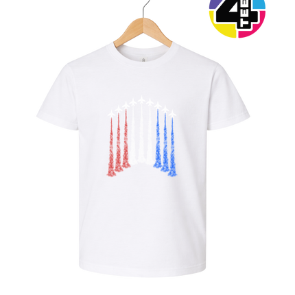 Patriotic Jet Flyover Youth Tee