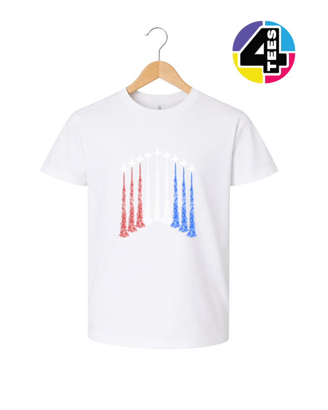 Patriotic Jet Flyover Youth Tee