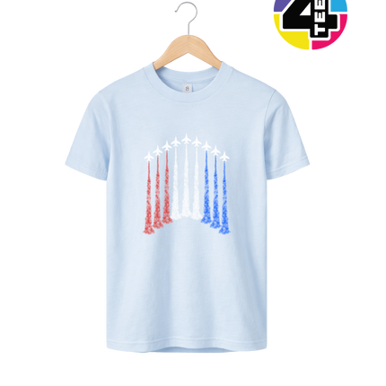 Patriotic Jet Flyover Youth Tee