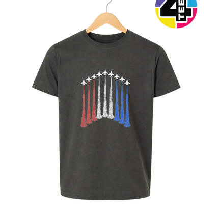 Patriotic Jet Flyover Youth Tee