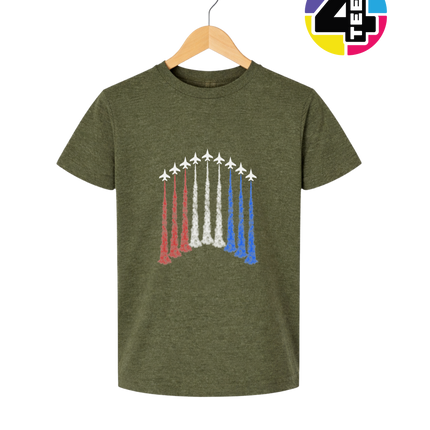 Patriotic Jet Flyover Youth Tee