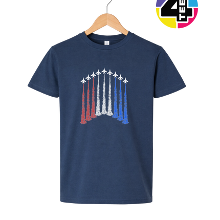Patriotic Jet Flyover Youth Tee