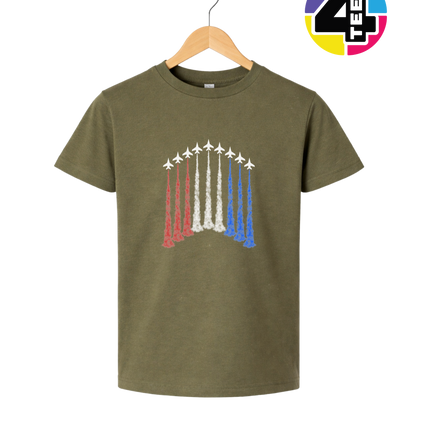 Patriotic Jet Flyover Youth Tee