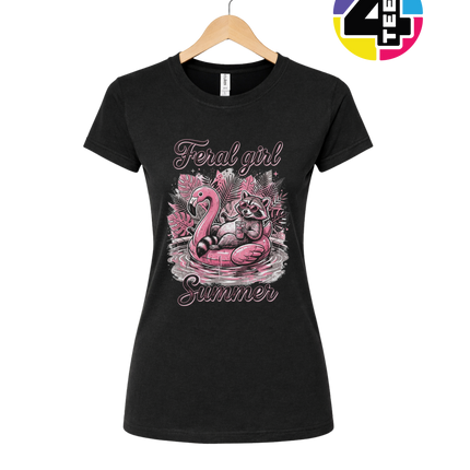 Raccoon Feral Girl Summer Women's Tee