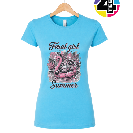 Raccoon Feral Girl Summer Women's Tee
