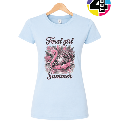Raccoon Feral Girl Summer Women's Tee