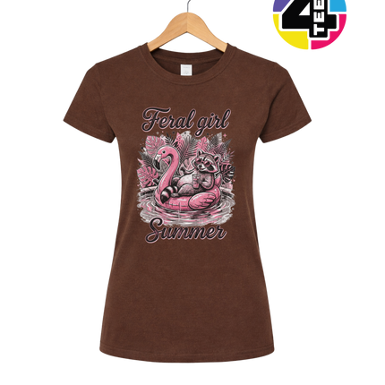 Raccoon Feral Girl Summer Women's Tee