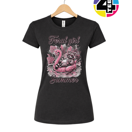 Raccoon Feral Girl Summer Women's Tee