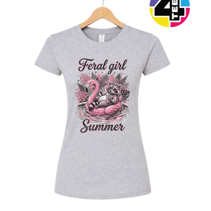 Raccoon Feral Girl Summer Women's Tee