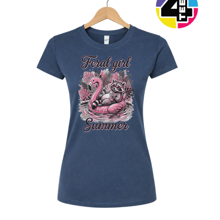 Raccoon Feral Girl Summer Women's Tee