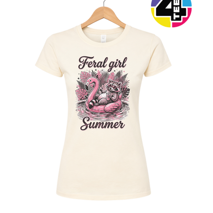 Raccoon Feral Girl Summer Women's Tee