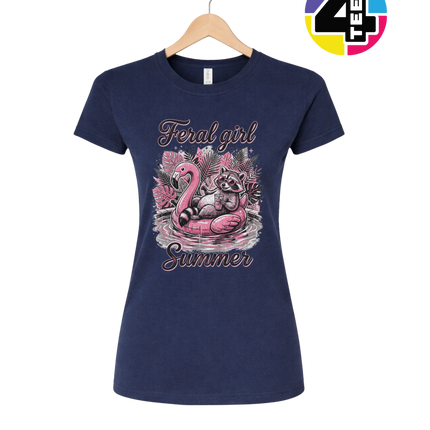 Raccoon Feral Girl Summer Women's Tee
