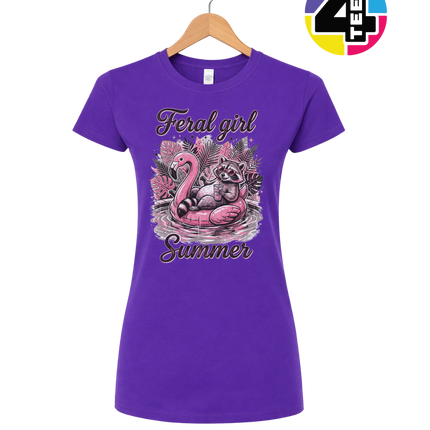 Raccoon Feral Girl Summer Women's Tee