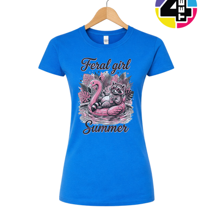 Raccoon Feral Girl Summer Women's Tee