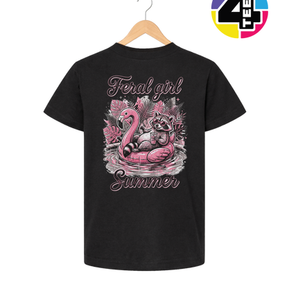 Raccoon Feral Girl Summer Youth Tee