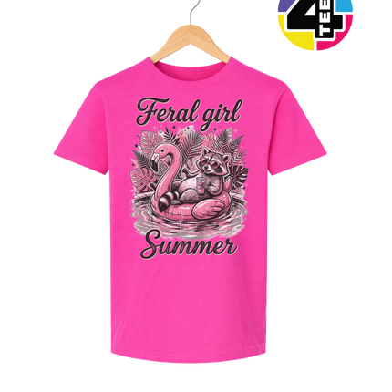 Raccoon Feral Girl Summer Youth Tee