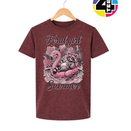 Raccoon Feral Girl Summer Youth Tee