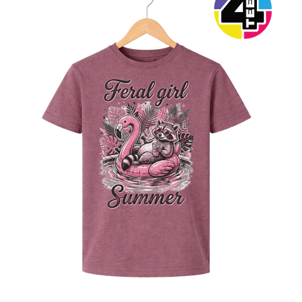 Raccoon Feral Girl Summer Youth Tee