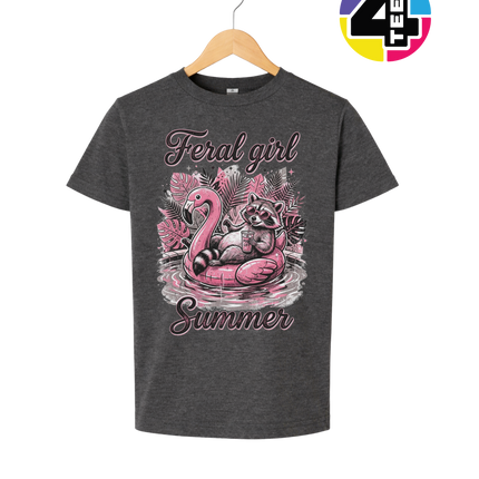 Raccoon Feral Girl Summer Youth Tee