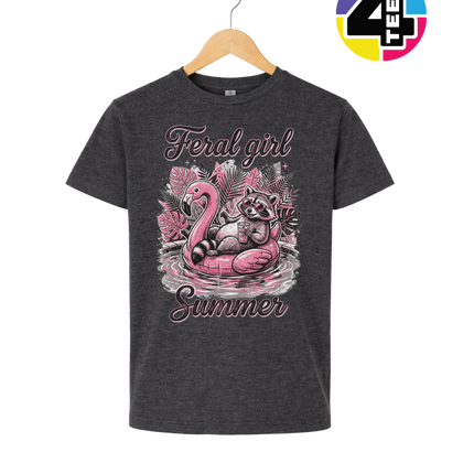 Raccoon Feral Girl Summer Youth Tee
