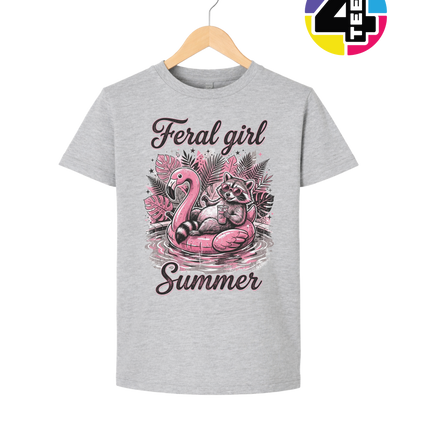 Raccoon Feral Girl Summer Youth Tee