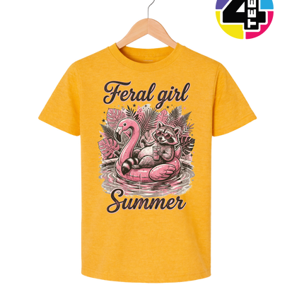 Raccoon Feral Girl Summer Youth Tee