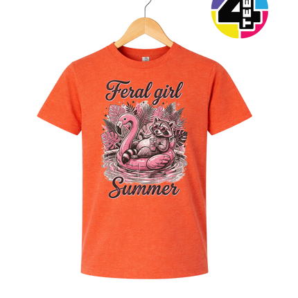 Raccoon Feral Girl Summer Youth Tee