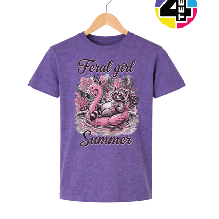Raccoon Feral Girl Summer Youth Tee
