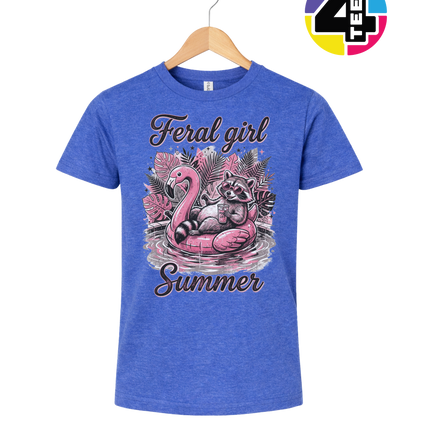 Raccoon Feral Girl Summer Youth Tee