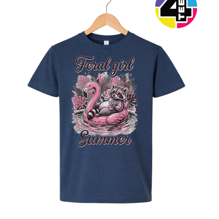 Raccoon Feral Girl Summer Youth Tee