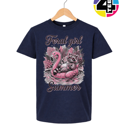 Raccoon Feral Girl Summer Youth Tee