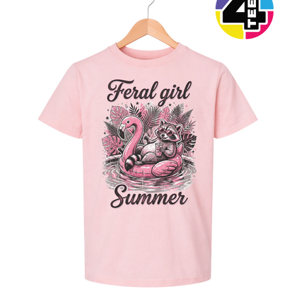 Raccoon Feral Girl Summer Youth Tee