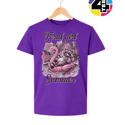 Raccoon Feral Girl Summer Youth Tee