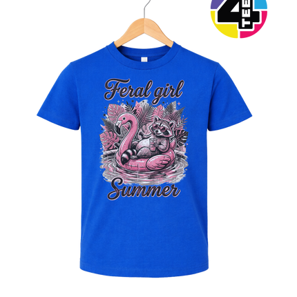 Raccoon Feral Girl Summer Youth Tee