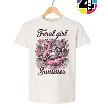 Raccoon Feral Girl Summer Youth Tee