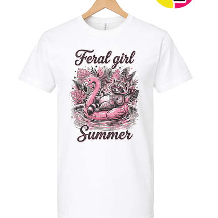 Raccoon Feral Girl Summer Tee
