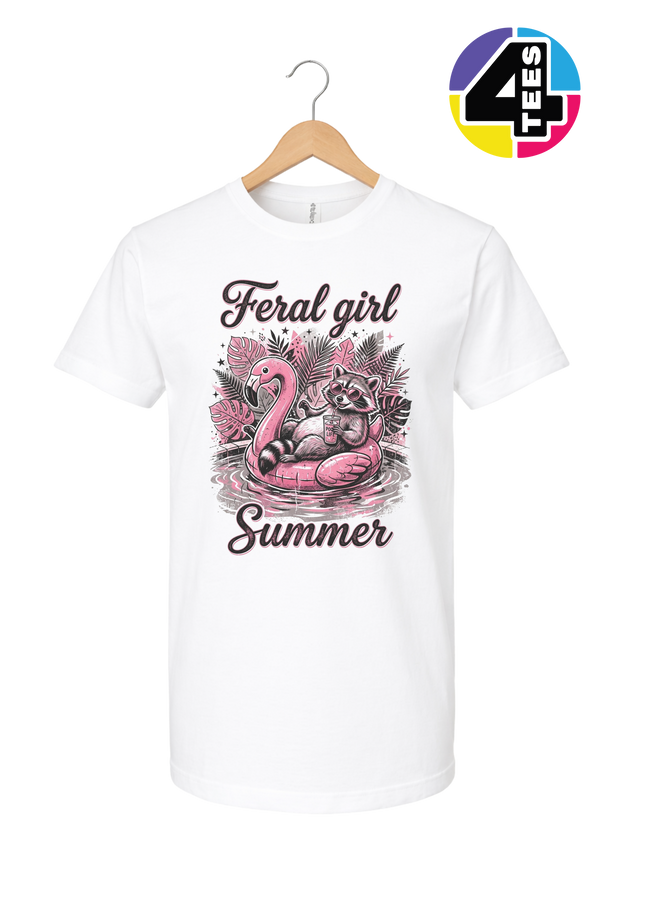 Raccoon Feral Girl Summer Tee