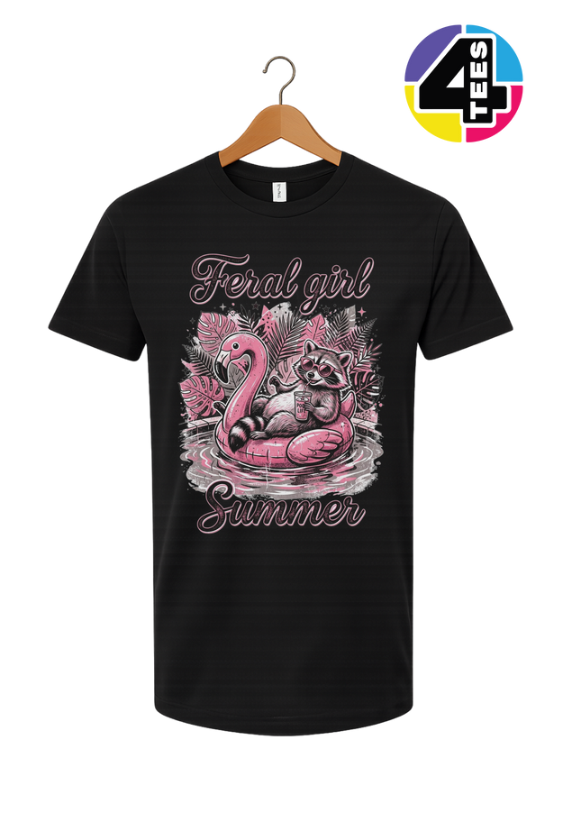 Raccoon Feral Girl Summer Tee