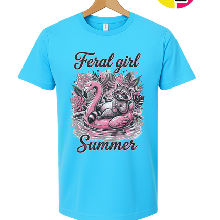 Raccoon Feral Girl Summer Tee
