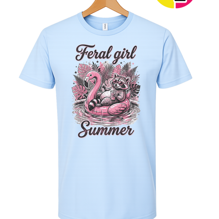 Raccoon Feral Girl Summer Tee