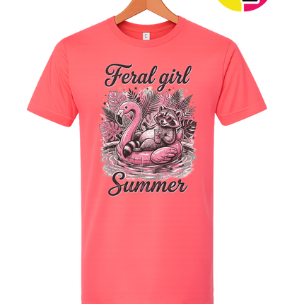 Raccoon Feral Girl Summer Tee