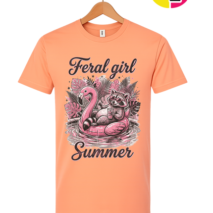Raccoon Feral Girl Summer Tee