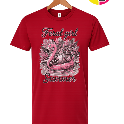 Raccoon Feral Girl Summer Tee