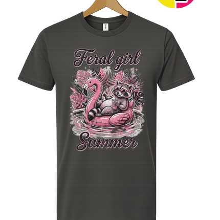 Raccoon Feral Girl Summer Tee