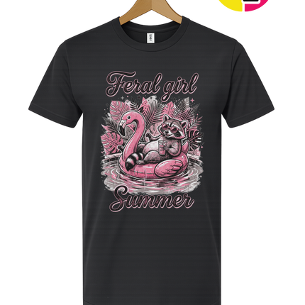Raccoon Feral Girl Summer Tee