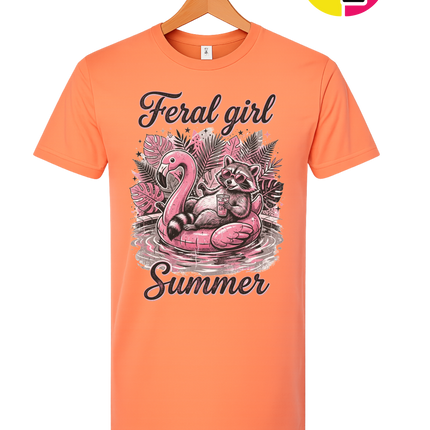 Raccoon Feral Girl Summer Tee