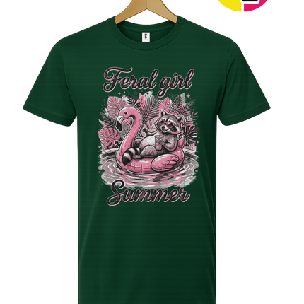 Raccoon Feral Girl Summer Tee