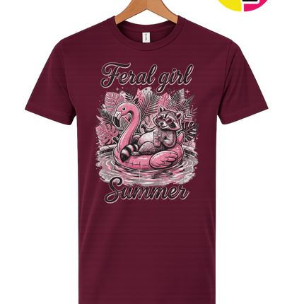 Raccoon Feral Girl Summer Tee